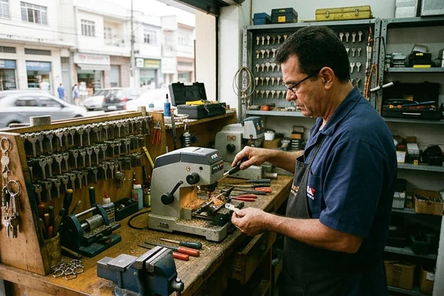 Chaveiro copiando chaves em Barra Mansa.